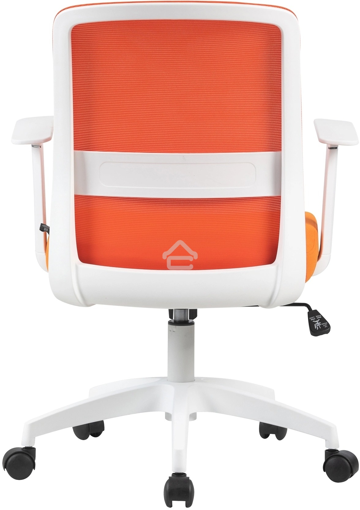 Кресло компьютерное Cactus CS-WMC333-OR оранжевый, сиденье оранжевый, сетка/ткань, низк. спин. крестов. пластик, пластик белый