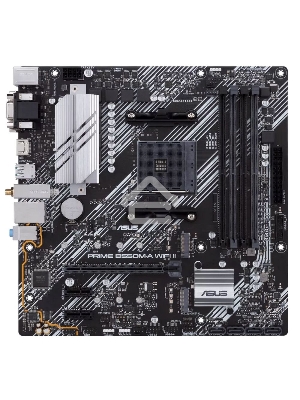 Материнская плата ASUS PRIME B550M-A WIFI II, AM4, AMD B550, 4xDDR4, 4xSATA, 2xM.2, 1xPCI-E 4.0 x16, 2xPCI-E x1, 1xDVI-D, 1xHDMI, 1xVGA, 1x 1Gb LAN, 2xUSB-A 3.2 Gen 2, 4xUSB-A 3.2 Gen 1, 3x3.5 мм, 7.1, Micro-ATX