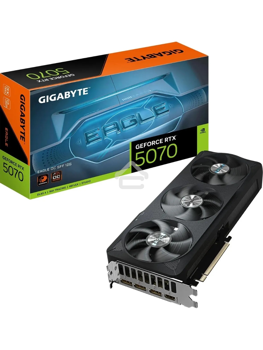 Видеокарта Gigabyte PCI-E GV-N5070EAGLE OC-12GD 1.0 NVIDIA GeForce RTX 5070 12Gb 192bit GDDR7 2805/28000 HDMIx1 DPx3 HDCP Ret