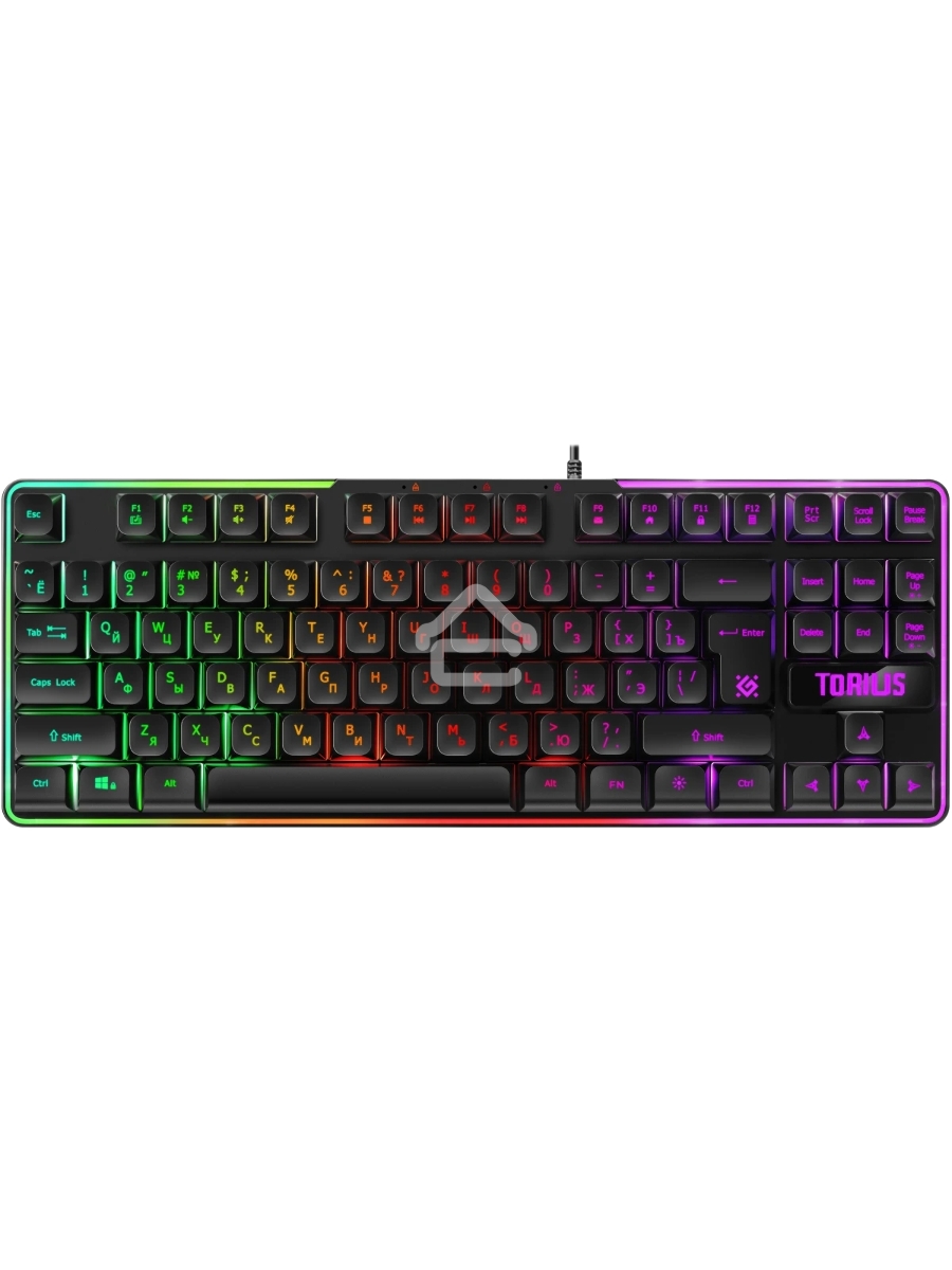 Игровая клавиатура проводная Defender Torius GK-207 RU,черн,87кн+FN,радуж,1.5м