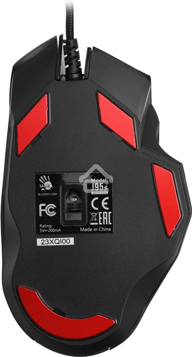 Мышь проводная A4Tech Bloody J95s черный, 8000 dpi, USB, кнопки - 9