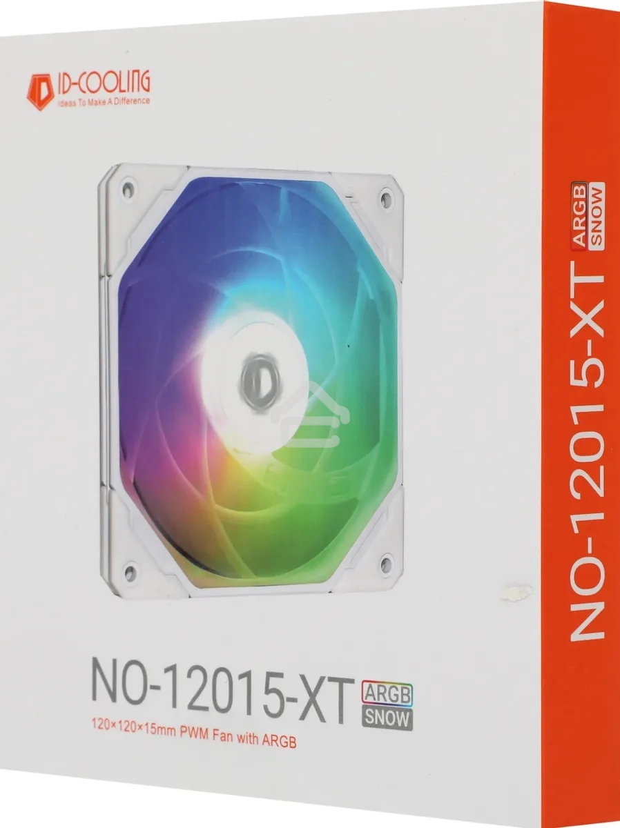 Вентилятор для корпуса ID-Cooling NO-12015-XT ARGB SNOW белый, 120 мм, 2000 об/мин, 31.2 дБ, 4 pin