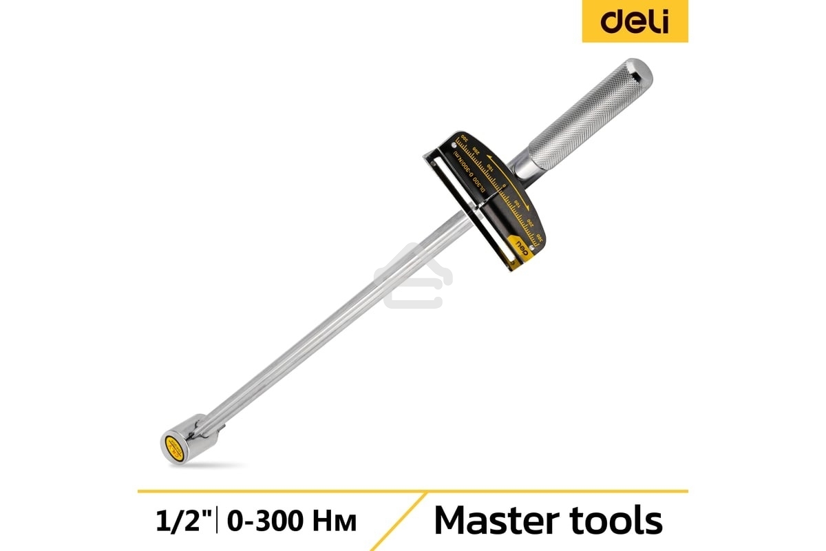 Динамометрический ключ Deli DL300 0-300Нм, 1/2