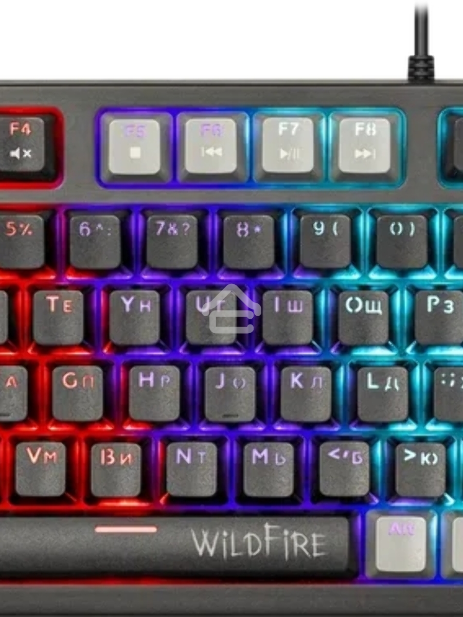 Механическая клавиатура Defender Wildfire GK-213 RU,чер/сер,82кн,TNT розов,1.5м_1