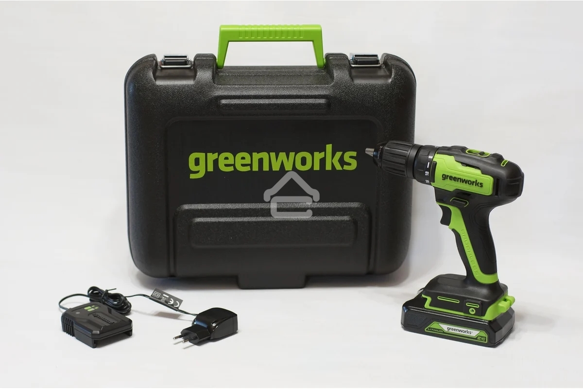 Дрель-шуруповерт GREENWORKS 3704007UA, Аккумуляторная, 24В