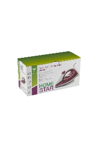 Утюг HOMESTAR HS-4007 1800 Вт, пар, спрей, самоочистка, тефлоновая подошва, белый/фиолетовый