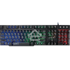 Клавиатура проводная Qumo Unicorn K01, 104 клавиш мультимедиа, встроенная радужная подсветка