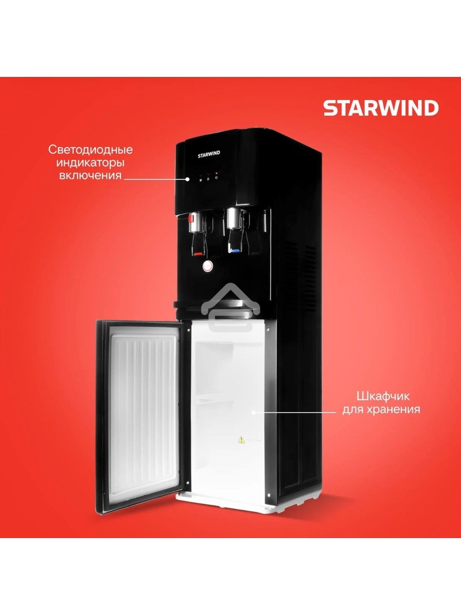 Кулер Starwind SW-1113EB напольный электронный черный