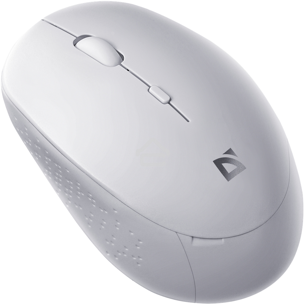 Мышь беспроводная Defender Auris MB-027 белый, 1600 dpi, радиоканал, USB, кнопки - 4