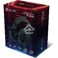 Гарнитура проводная с микрофоном Оклик HS-L355G черный 1.8м мониторные оголовье (1939807)