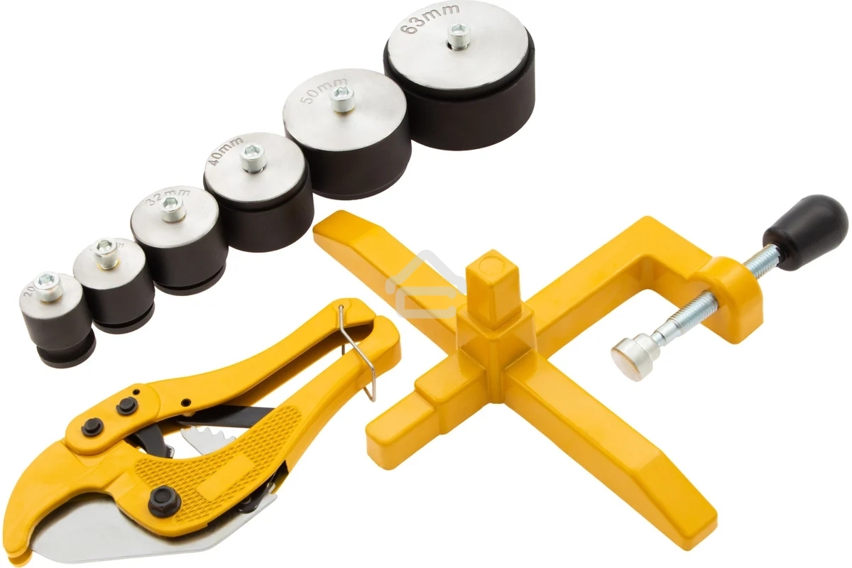 Аппарат для сварки пластиковых труб Denzel DWP-1500 1500Вт 260-300С компл насадок 20-63мм