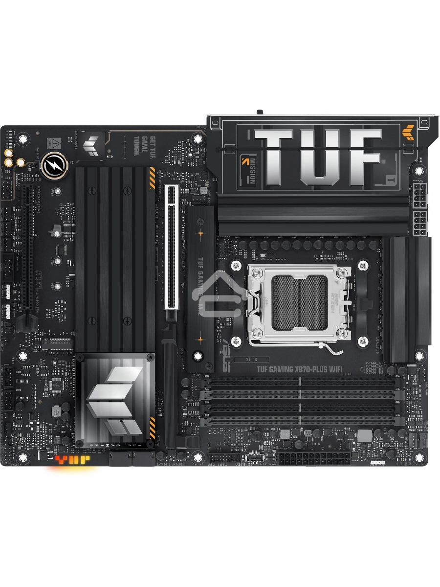 Материнская плата ASUS TUF GAMING X870-PLUS WIFI, AM5, AMD X870, 4xDDR5, 2xSATA, 4xM.2, 1xPCIe 5.0 x16, 1xPCIe 4.0 x4, 1xHDMI, 1xUSB-C 3.2 Gen 2, 1xUSB-C 3.2 Gen 2x2, 2xUSB-C 4.0, 1x 2.5Gb LAN, 1xUSB-A 2.0, 3xUSB-A 3.2 Gen 2, 4xUSB-A 3.2 Gen 1, 5x3.5 мм, 