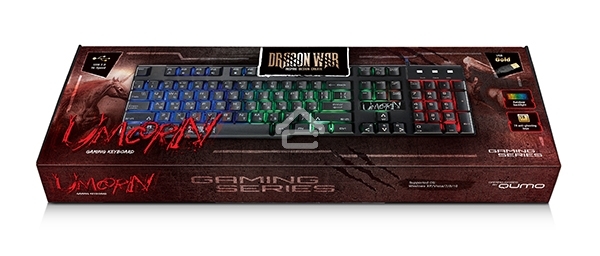 Клавиатура проводная Qumo Unicorn K01, 104 клавиш мультимедиа, встроенная радужная подсветка