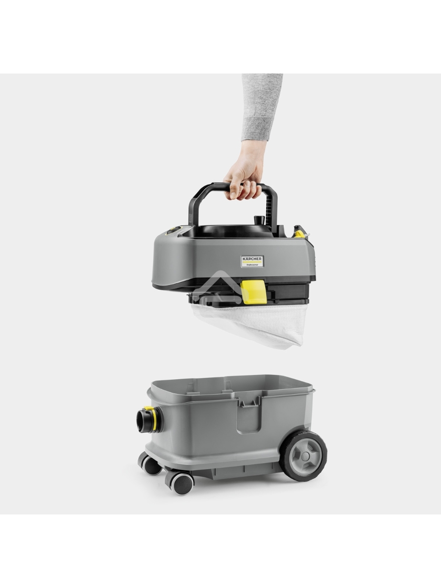 Пылесос Karcher T 10/1 Adv серый/черный, 500 Вт, уборка сухая, пылесборник мешок/контейнер, 10 л