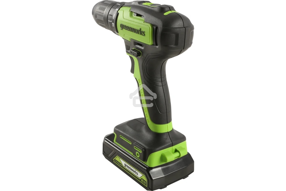 Дрель-шуруповерт GREENWORKS 3704007UA, Аккумуляторная, 24В