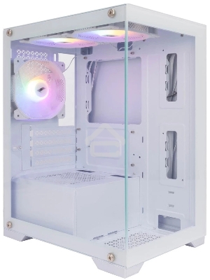 Компьютерный корпус 1STPLAYER MIKU Mi2 White / mATX / 3x120mm LED fans / Mi2-WH-3F1-W