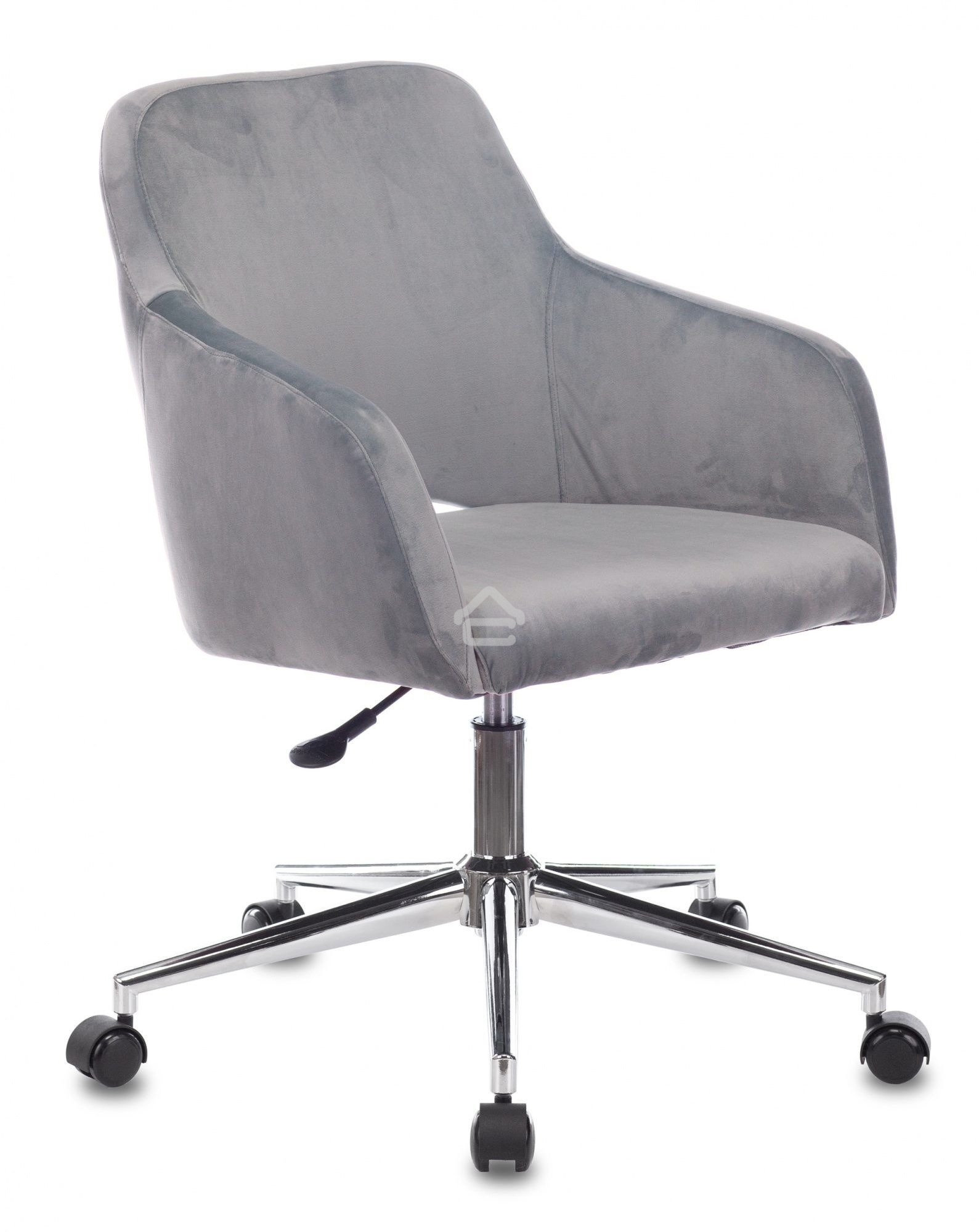 Кресло офисное Бюрократ CH-380SL серая жемчужина Italia 26, крестовина металл хром