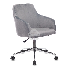 Кресло офисное Бюрократ CH-380SL серая жемчужина Italia 26, крестовина металл хром