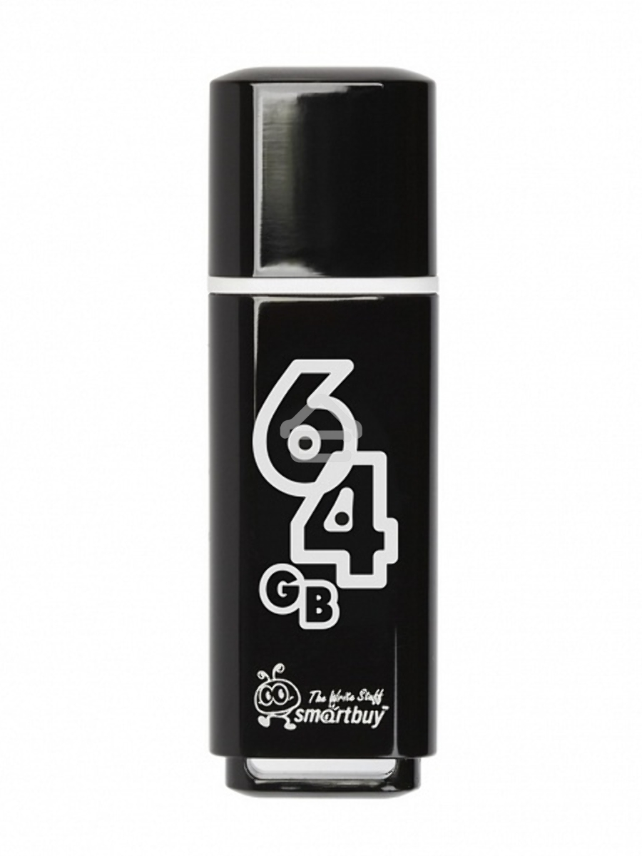 Флеш диск 64Gb USB Drive Smartbuy Glossy series Black (SB64GBGS-K)