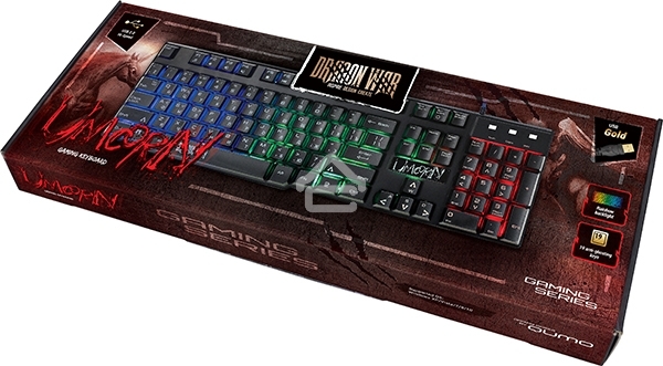 Клавиатура проводная Qumo Unicorn K01, 104 клавиш мультимедиа, встроенная радужная подсветка