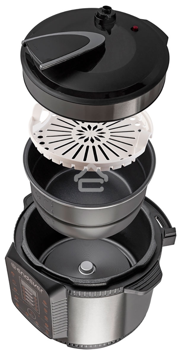 Мультиварка-скороварка Endever Vita-99, черный/стальной, мощность 1000 Вт, емкость 5л, 14 авторежимов работы, книга рецептов, 2 шт/уп.