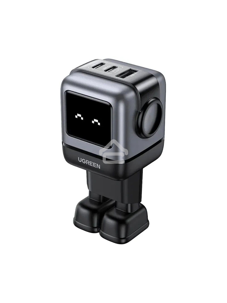 Сетевое зарядное устройство UGREEN CD361 (25685B) UNO 65W USB-A+2*USB-C Robot GaN Tech Fast Charger  