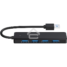 USB-концентратор USB 3.0 Gembird UHB-C414, 4 порта, кабель 19см, с доп питанием (Type-C)
