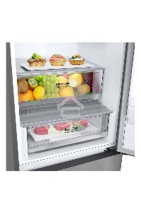 Холодильник LG GC-B459ANMW серебристый двухкамерный 234/110л морозилка снизу