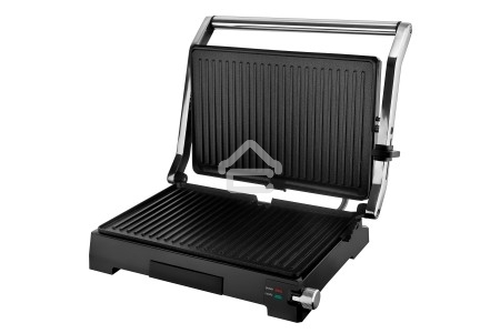 Электрический гриль-пресс BRAYER BR2005, 2000 Вт, антиприг.покр.пласт 34*23,5 см, темп 230 С,рег.выс
