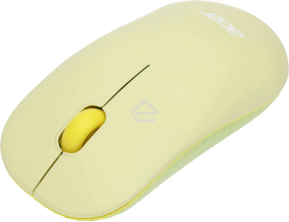 Мышь беспроводная Acer OMR205 зеленый/желтый, 1200 dpi, радиоканал, USB, кнопки - 3