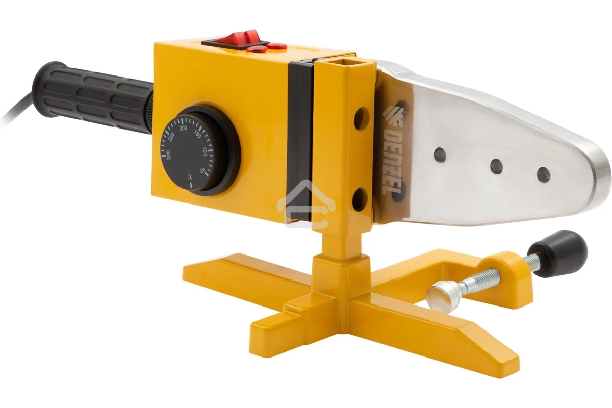 Аппарат для сварки пластиковых труб Denzel DWP-1500 1500Вт 260-300С компл насадок 20-63мм