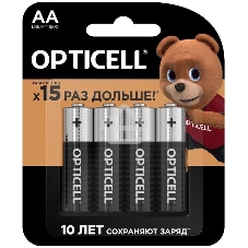 Элемент питания алкалиновый AA/LR6 (блист. 4шт) Basic Opticell 5051001