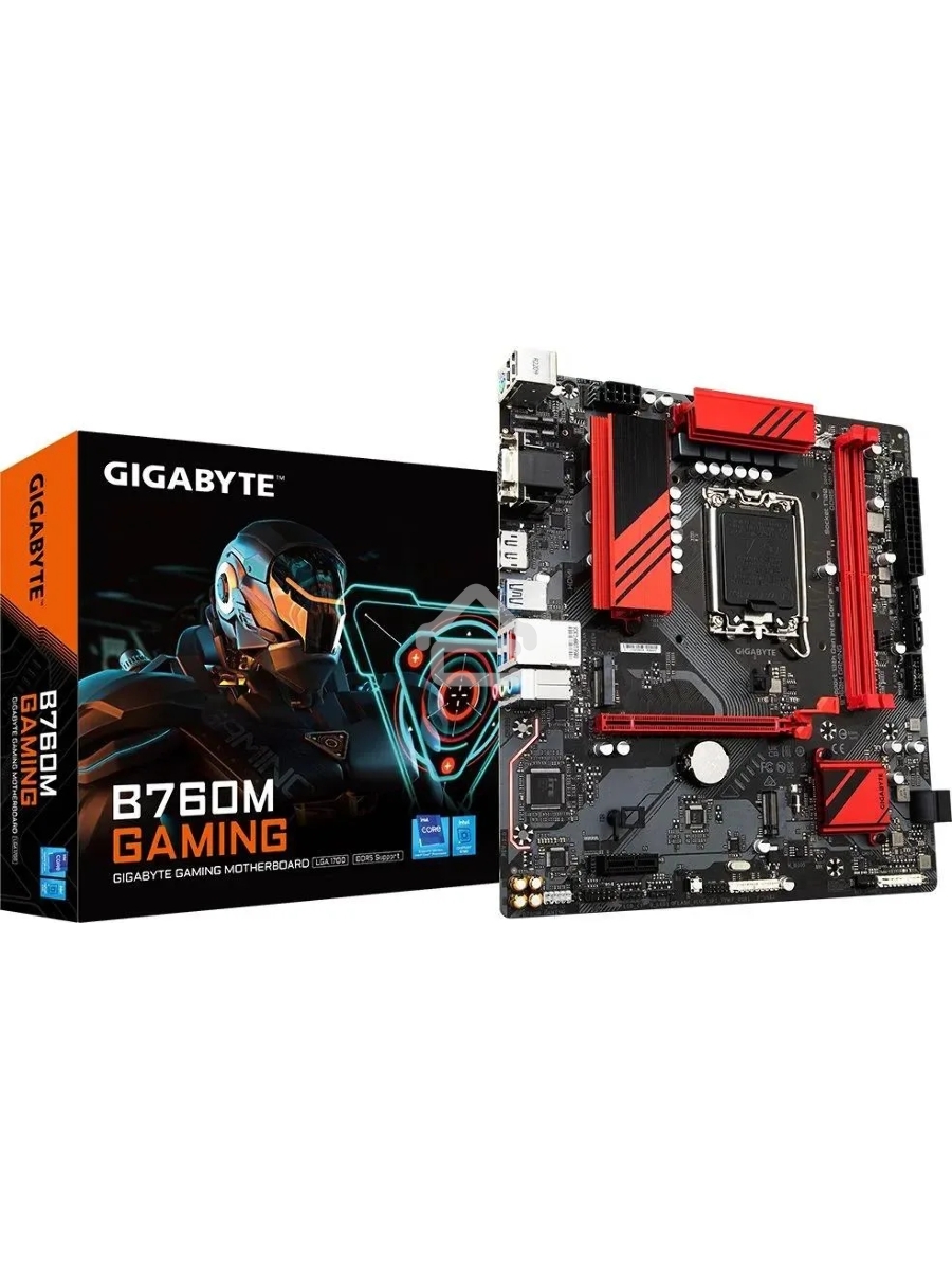 Материнская плата Gigabyte B760M GAMING, LGA 1700, Intel B760, 2xDDR5, 4xSATA, 2xM.2, 1xPCI-E 4.0 x16, 1xPCI-E x1, 1xHDMI, 1xDP, 1xVGA, 1x 2.5Gb LAN, 3xUSB-A 3.2 Gen 1, 1xUSB-C 3.2 Gen 1, 2xUSB-A 2.0, 3x3.5 мм, 7.1, Micro-ATX