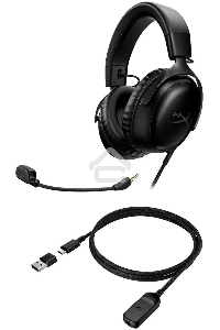 Наушники с микрофоном HyperX Cloud III черный 1.2м мониторные оголовье (727A8AA)