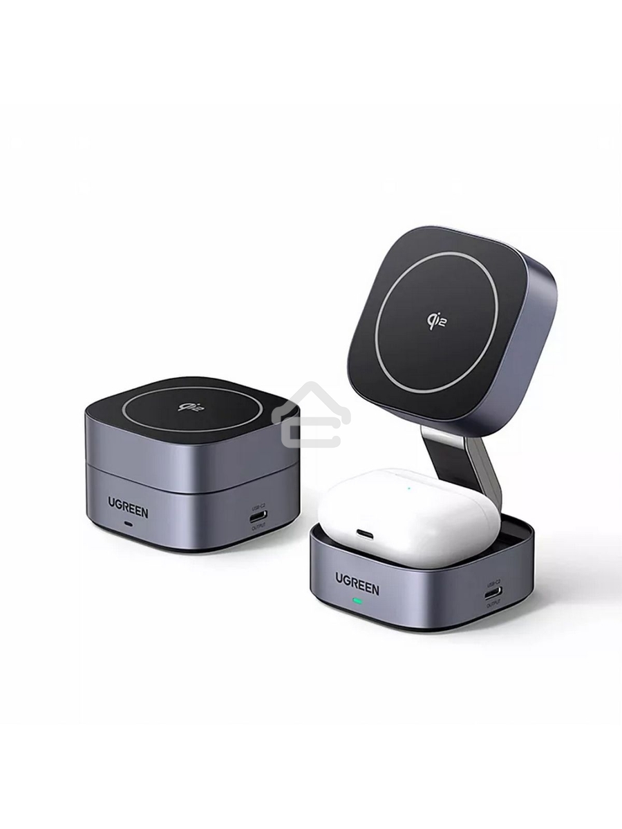 Беспроводное зарядное устройство Ugreen W702 Space Gray (35316)