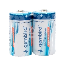 Батарейки солевые Gembird Gb-R14P-2F, тип С(R14P), 2шт, пленка
