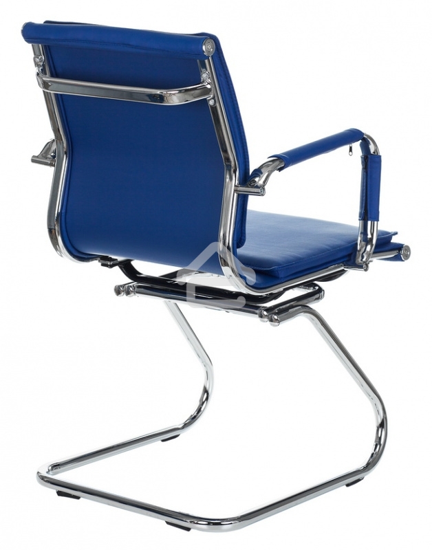 Кресло компьютерное Бюрократ CH-993-Low-V/blue синий, низкая спинка, искусственная кожа