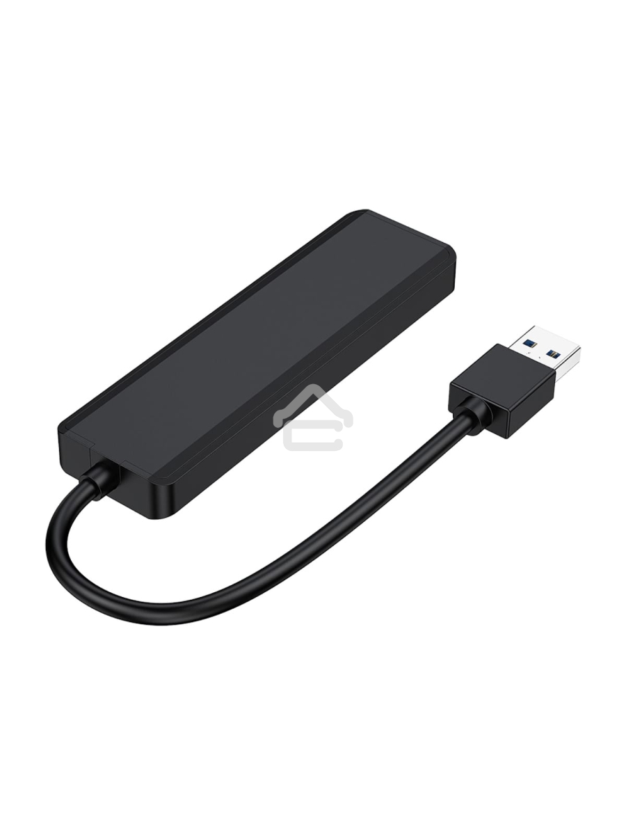 Концентратор USB 3.0 Gembird UHB-C414, 4 порта, кабель 19см, с доп питанием (Type-C)