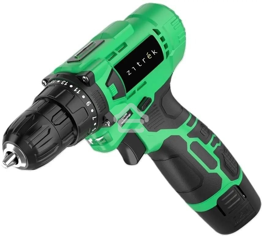 Дрель-шуруповерт Zitrek Green Li Plus 083-1021, Аккумуляторная, 12В