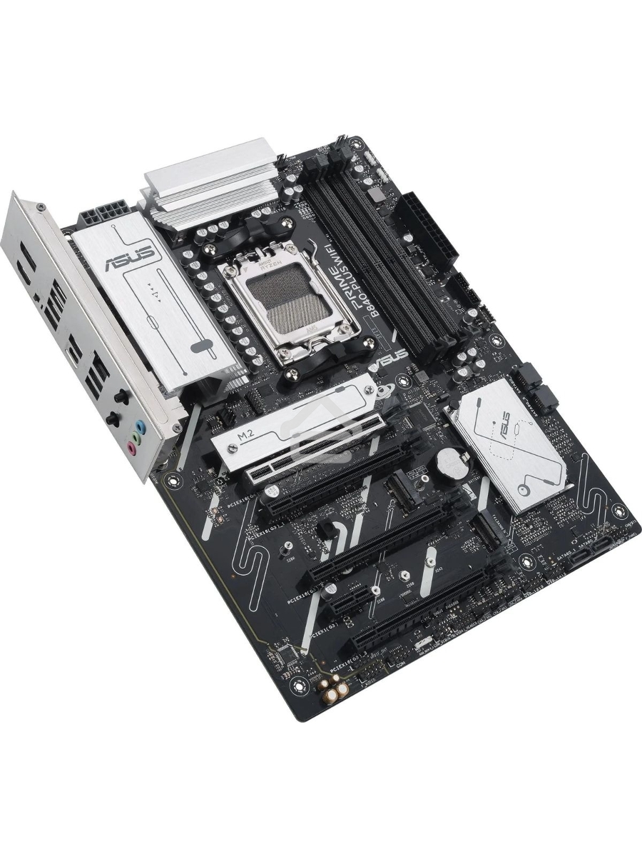 Материнская плата ASUS PRIME B840-PLUS WIFI, AM5, AMD B840, 4xDDR5, 4xSATA, 3xM.2, 1xPCIe 4.0 x16, 1xPCIe 3.0 x16, 2xPCIe 3.0 x16, 1xPCIe 3.0 x1, 1xDP, 1xHDMI, 1x 2.5Gb LAN, 8xUSB-A, 3x3.5 мм, 7.1, ATX