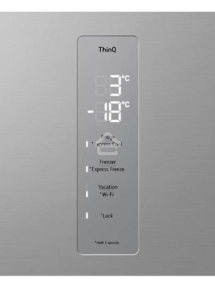 Холодильник LG GC-B459ANMW серебристый двухкамерный 234/110л морозилка снизу