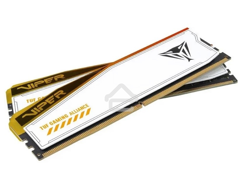 Оперативная память Patriot Viper Elite 5 TUF Gaming, DDR5, 48GB (2x24 GB), 6000 MHz, CL36, DIMM, радиатор, RGB, белый