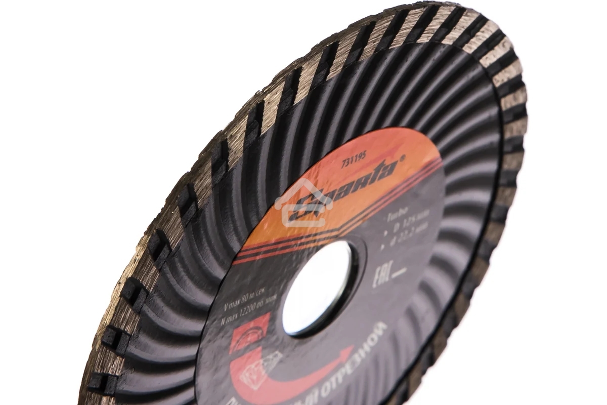 Диск алмазный отрезной Sparta Turbo, 125 х 22,2 мм, сухая резка