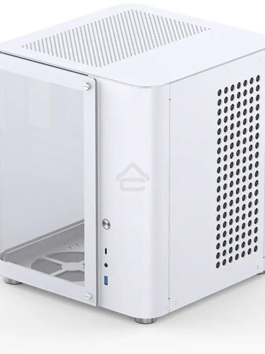 Корпус без блока питания JONSBO TK-1, Mini-Tower, TG, no fan, 1xUSB-A 3.2 + 1xUSB-C 3.2, mATX, mITX White