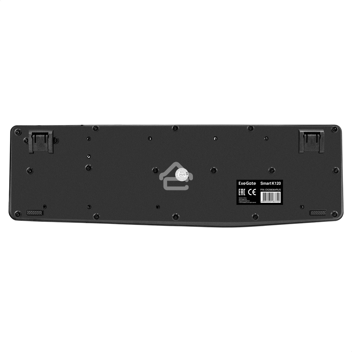 Клавиатура проводная ExeGate EX298364RUS Smart K120 (USB, полноразмерная, влагозащищенная, 104кл., Enter большой, длина кабеля 1,6м, черная, RTL)