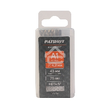 Сверло PATRIOT EXPERT по металлу, Р6М5К5, 4,2 мм, упаковка 10 шт