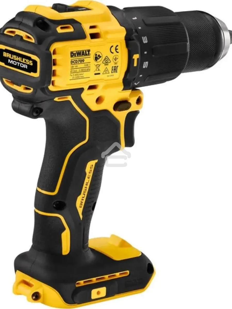 Дрель-шуруповерт DeWalt DCD709N-XJ, Аккумуляторная, 18В, Без АКБ и ЗУ, Кейс