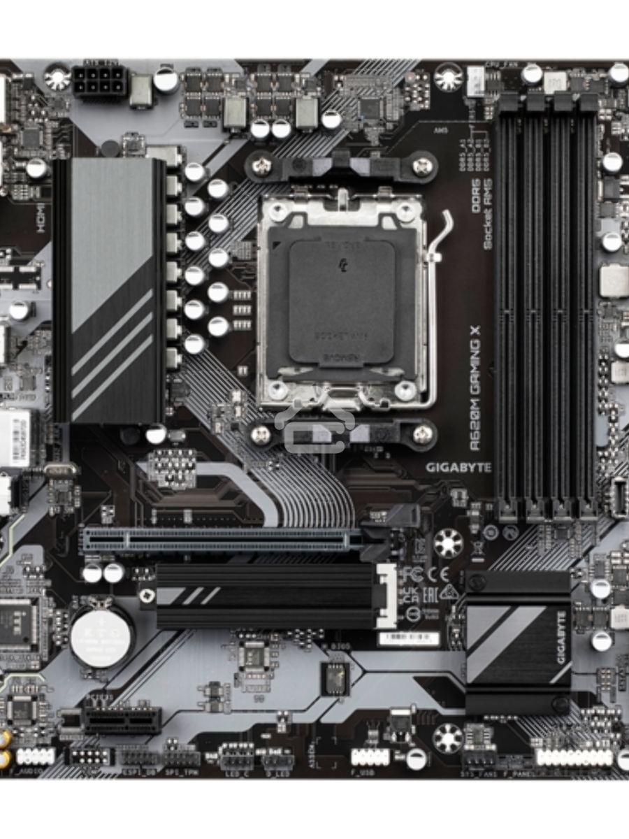 Материнская плата Gigabyte A620M GAMING X, Micro-ATX, AM5, AMD A620, 4xDDR5, 4xSATA, 1xM.2, 1xPCI-E 4.0 x16, 1xPCI-E x1, 1xHDMI, 1xDP, 1x 1Gb LAN, 1xUSB 3.2 Gen 2, 2xUSB 2.0, 2xUSB 3.2 Gen 1, 3x3.5mm, 7.1, ATX