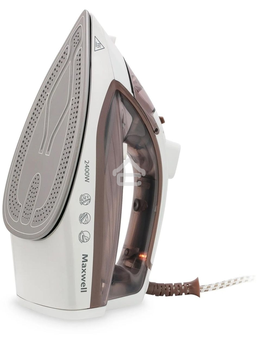 Утюг Maxwell MW-3047, 2400Вт, белый/коричневый