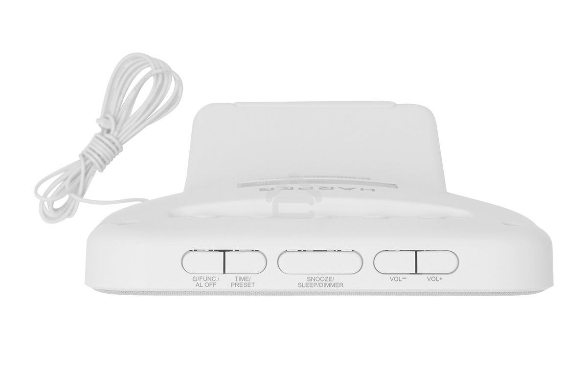Радиобудильник Harper HCLK-2060 белый/серый - белый led